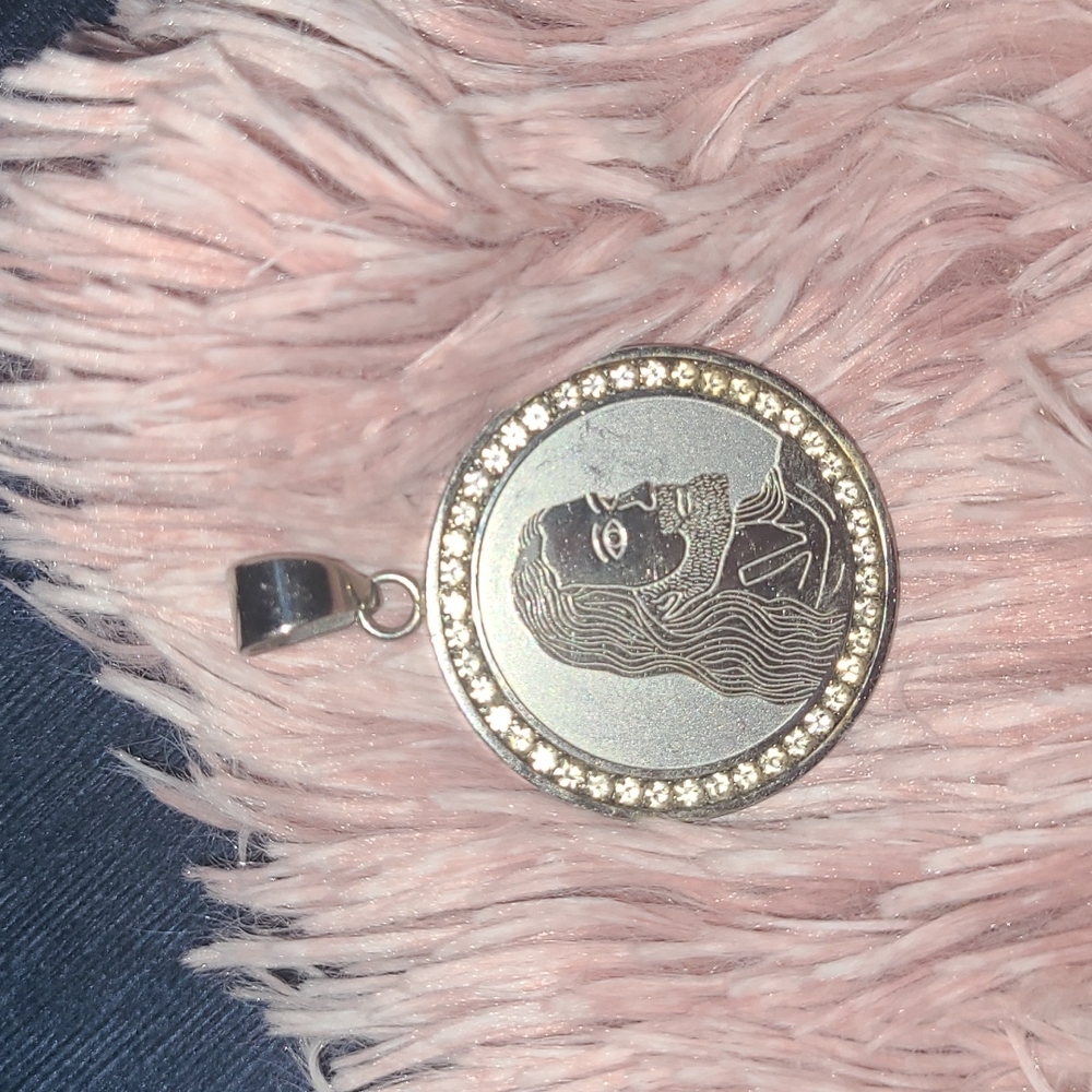 Sterling silver Crystal Jesus pendent